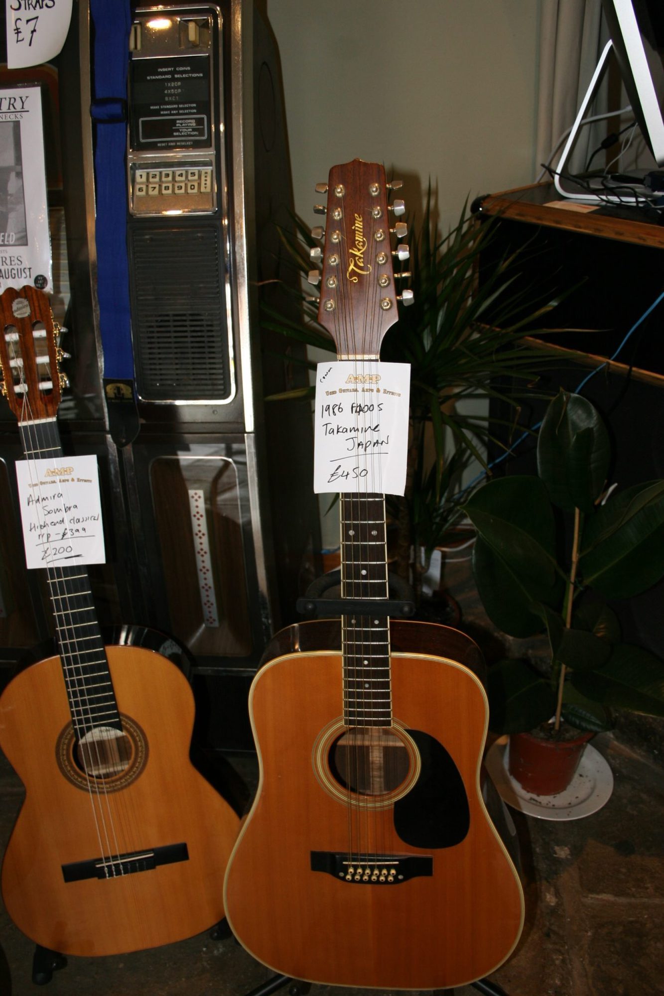 1980's Takamine F400S 12 string acoustic, Japan Amp Guitars, Macclesfield
