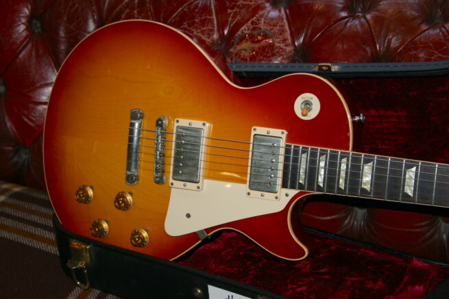 Gibson 2011 R8 LPR8 Les Paul Reissue Washed Cherry Burst VOS - Image 2