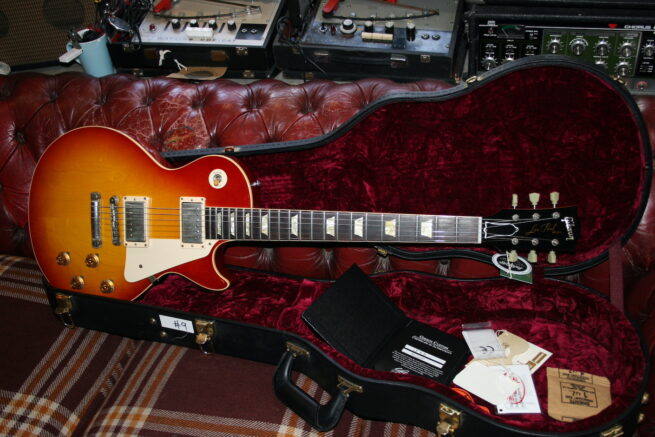 Gibson 2011 R8 LPR8 Les Paul Reissue Washed Cherry Burst VOS