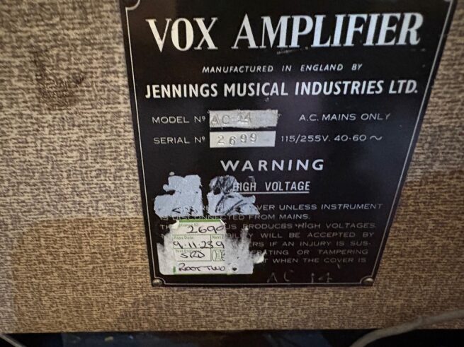 VOX JMI AC4 Fawn 1962**SOLD - Image 7
